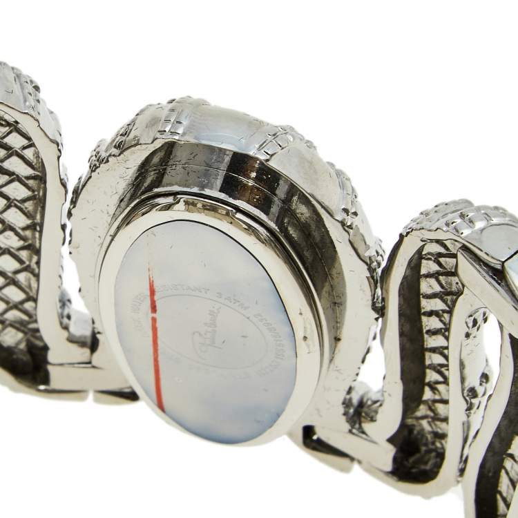 مملوكة مسبقًا Roberto Cavalli Silver Stainless Steel Cleopatra R7253195515 Women's Wristwatch 40 mm