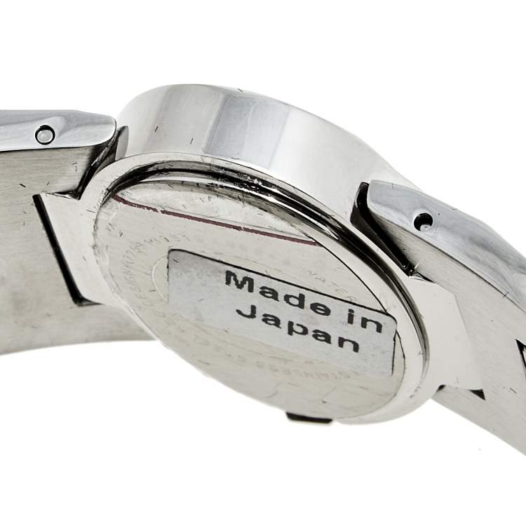 Pre Owned Roberto Cavalli Silver Stainless Steel Multiface R7253133515 Women's Wristwatch 36 mm