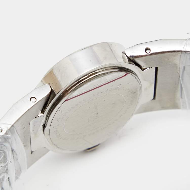 Pre Owned Roberto Cavalli Silver Stainless Steel Multiface R7253133515 Women's Wristwatch 36 mm