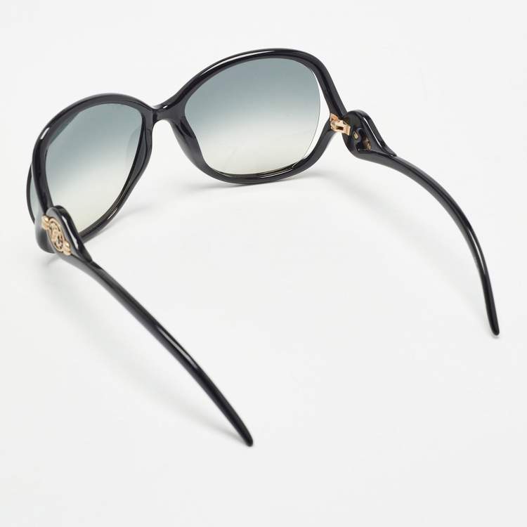 Pre Owned Roberto Cavalli Black/Grey Gradient Gazania Oversized Sunglasses