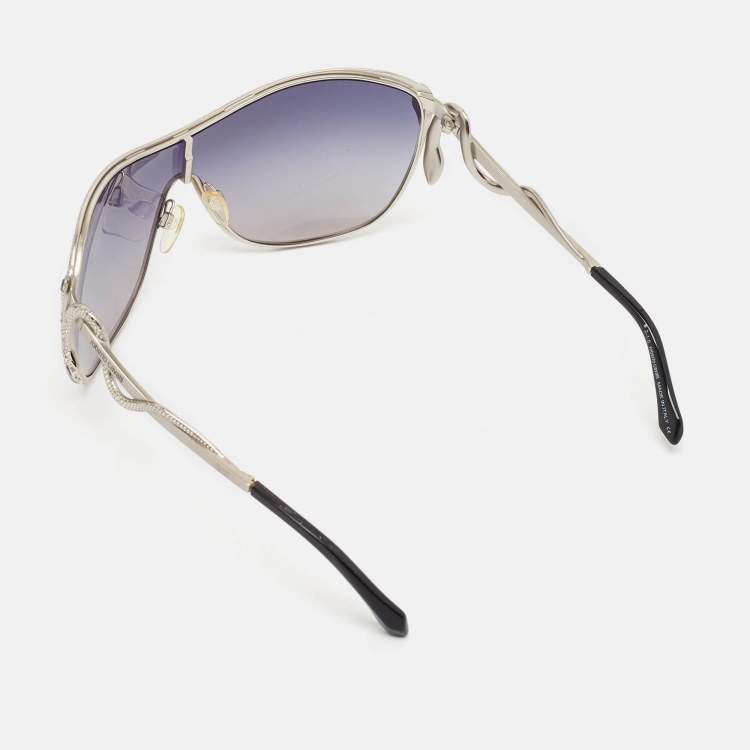Pre Owned Roberto Cavalli Black Gradient Miaplacidus 908S Shield Sunglasses