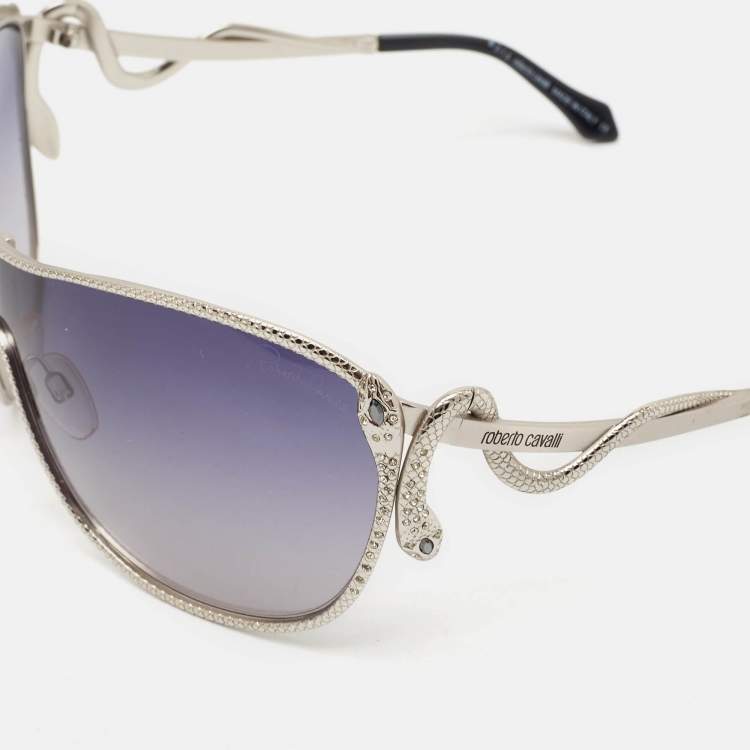 Pre Owned Roberto Cavalli Black Gradient Miaplacidus 908S Shield Sunglasses