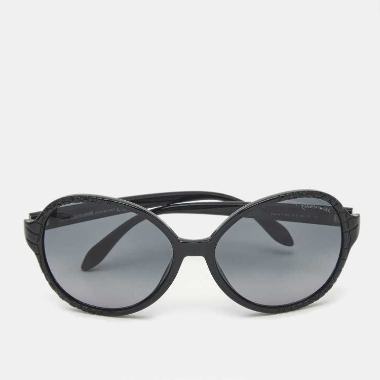 Pre Owned Roberto Cavalli Black Maria Oversized Sunglasses