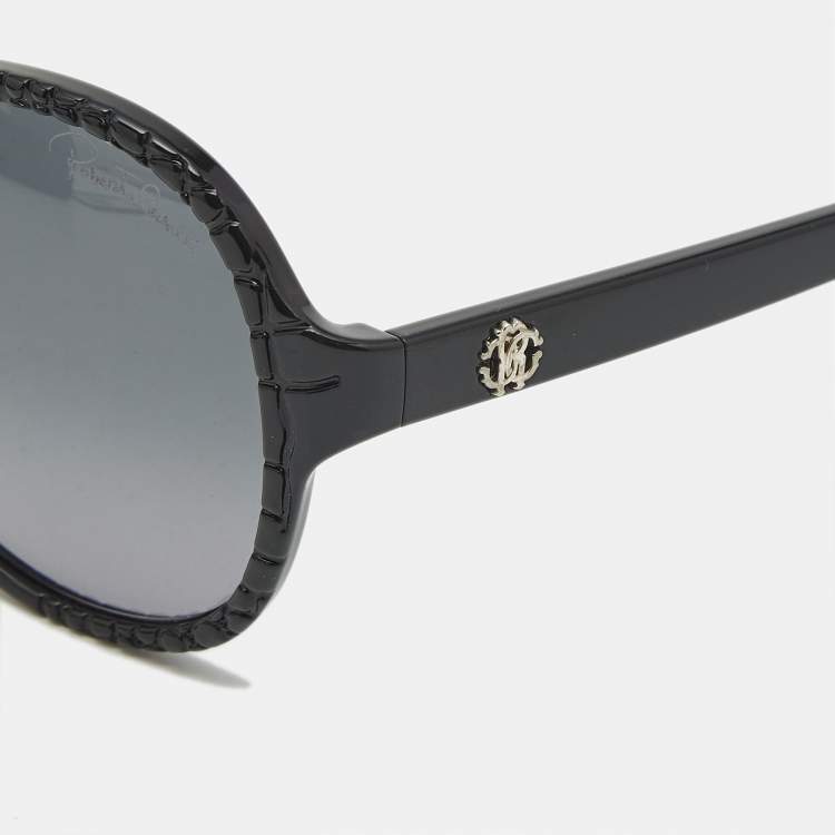Pre Owned Roberto Cavalli Black Maria Oversized Sunglasses