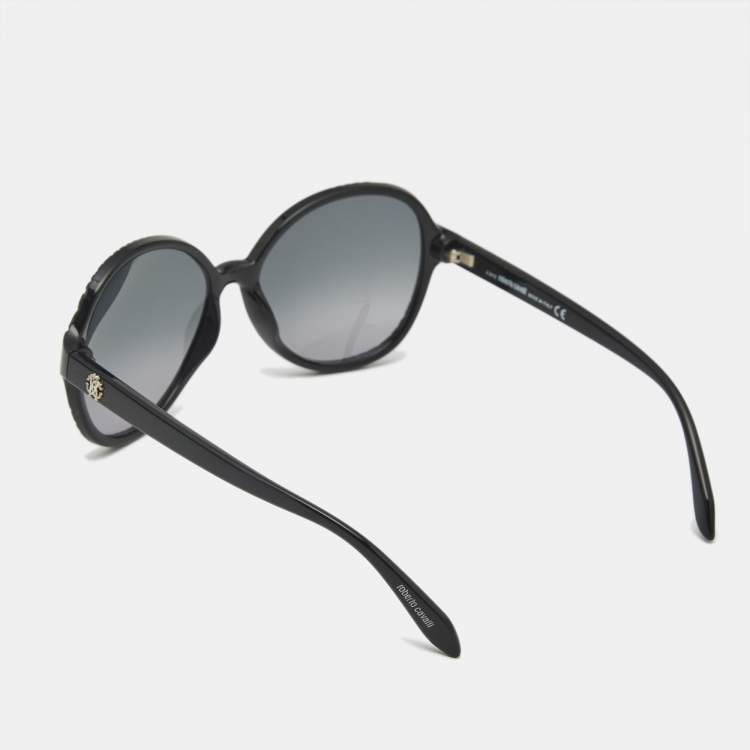 Pre Owned Roberto Cavalli Black Maria Oversized Sunglasses