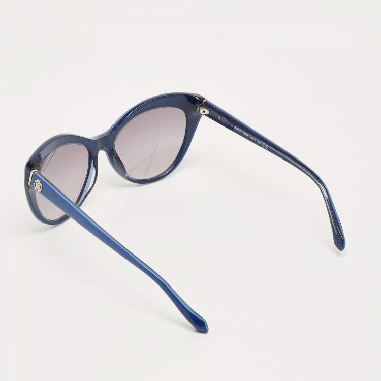 مملوكة مسبقًا Roberto Cavalli Blue/Grey Gradient 982S Tegmen Cat Eye Sunglasses