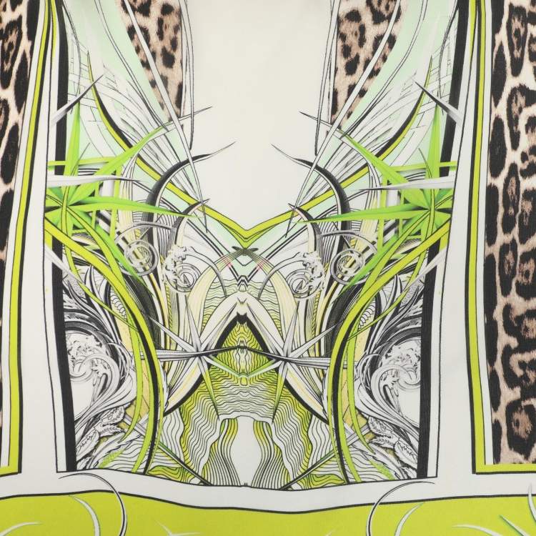 Pre Owned Roberto Cavalli Multicolor Silk Scarf