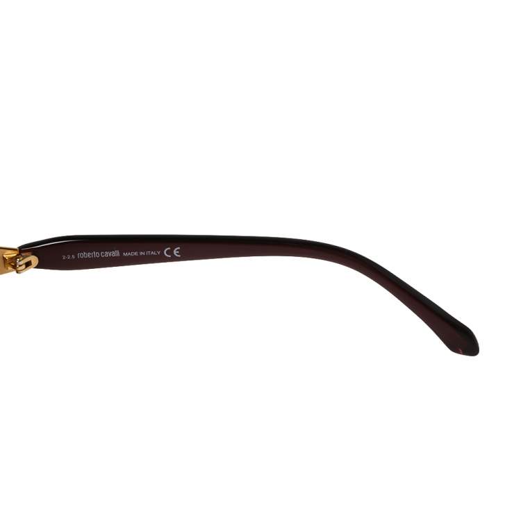 Pre Owned Roberto Cavalli Purple/ Brown Gradient Taygeta 981S Cateye Sunglasses