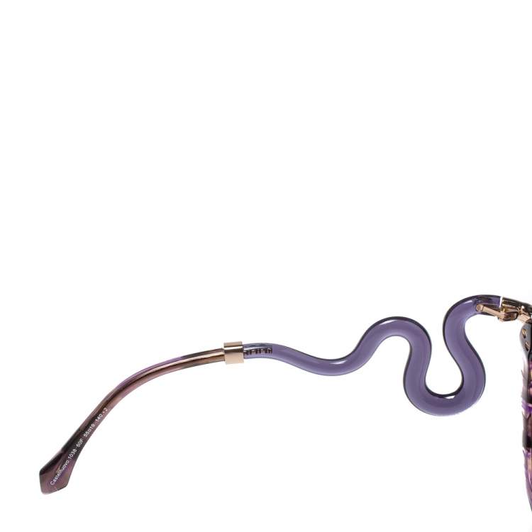 Pre Owned Roberto Cavalli Purple/ Brown Gradient 1038S Castelnuovo Square Sunglasses