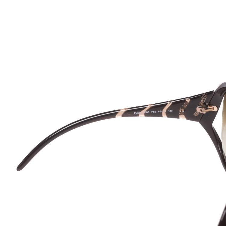 Pre Owned Roberto Cavalli Brown Pegaso 338S Oversized Sunglasses
