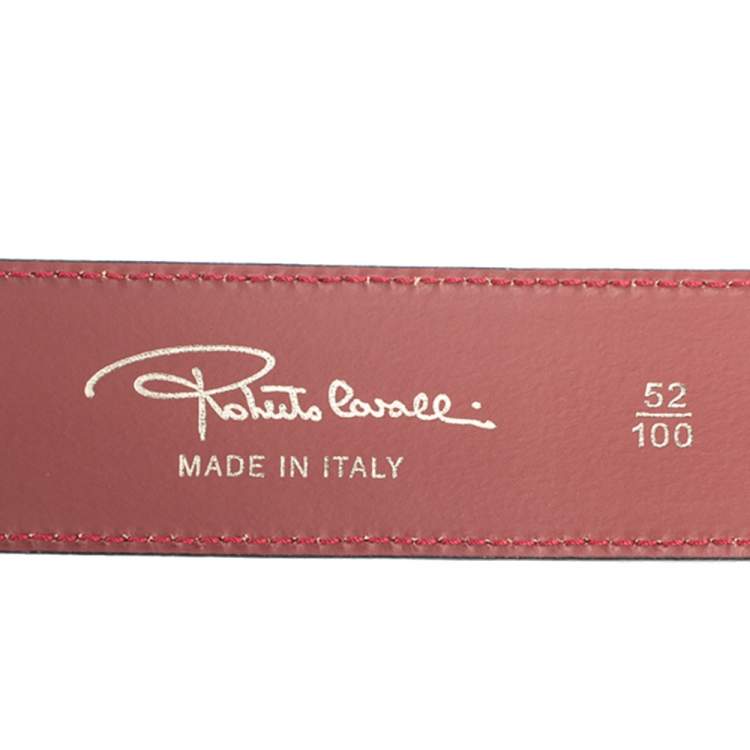 Pre Owned Roberto Cavalli Grey Suede Snake Buckle Belt 100 CM