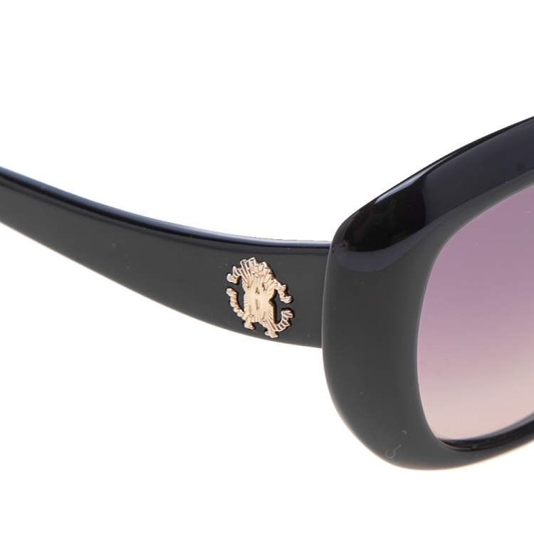 Pre Owned Roberto Cavalli Black Alula 828S Rectangle Sunglasses
