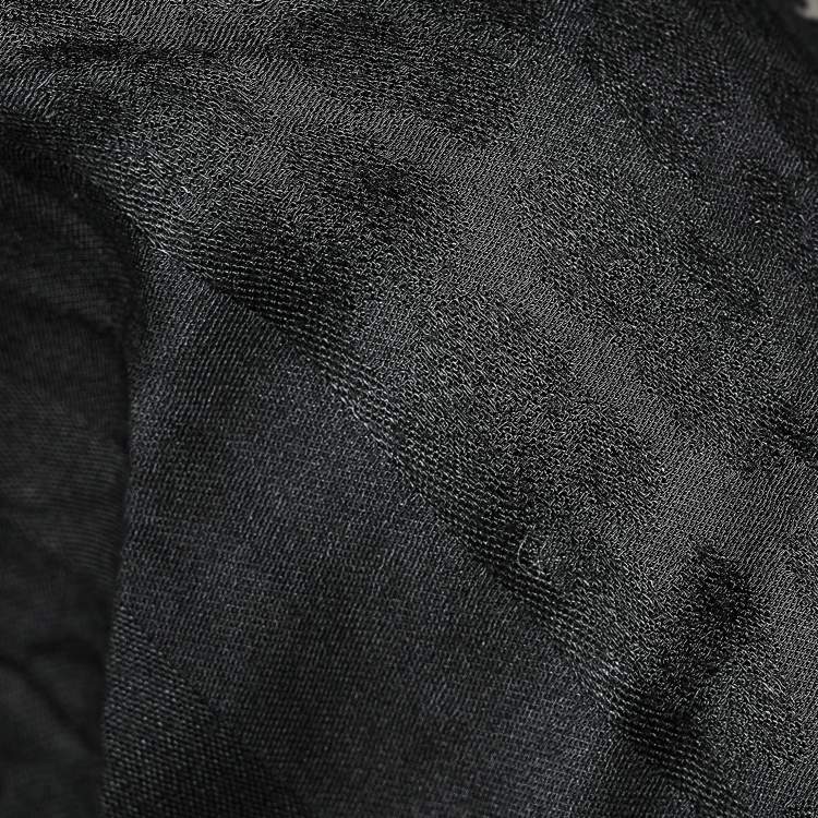 Pre Owned Roberto Cavalli Black Animal Patterned Modal Jacquard Square Scarf