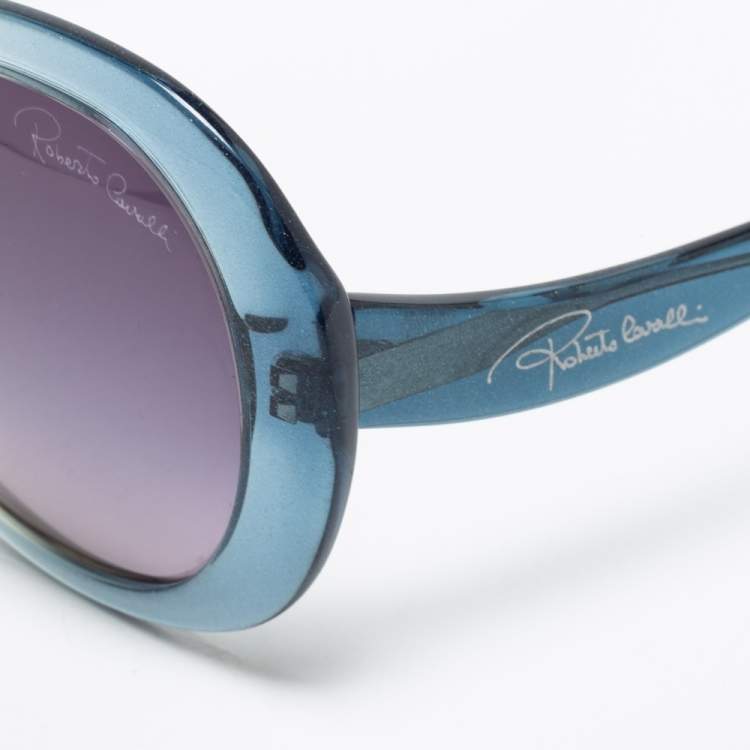 Pre Owned Roberto Cavalli Blue Full Moon 734S Oval Sunglasses