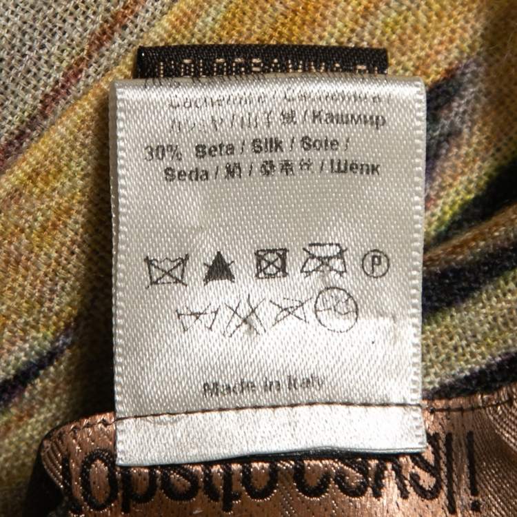 Pre Owned Roberto Cavalli Brown Animal Printed Silk and Cashmere Scarf