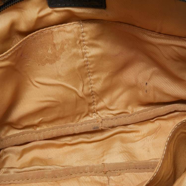 Pre Owned Roberto Cavalli Brown/Black Leopard Print Coated Canvas Cosmetic Pouch
