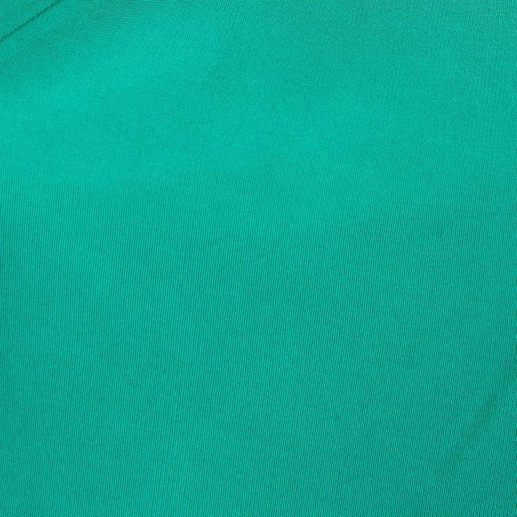 Pre Owned Roberto Cavalli Green Brooch Loop One Shoulder Top M