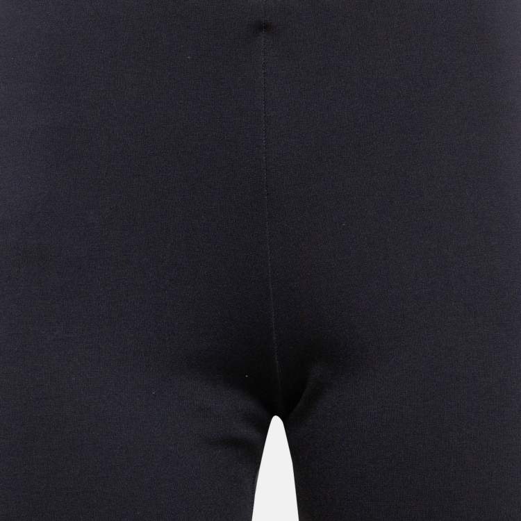 Pre Owned Roberto Cavalli Navy Blue Stretch Knit Leggings M