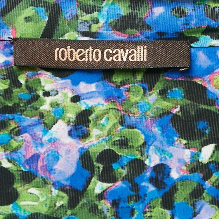 Pre Owned Roberto Cavalli Multicolor Printed Jersey Sleeveless Top S