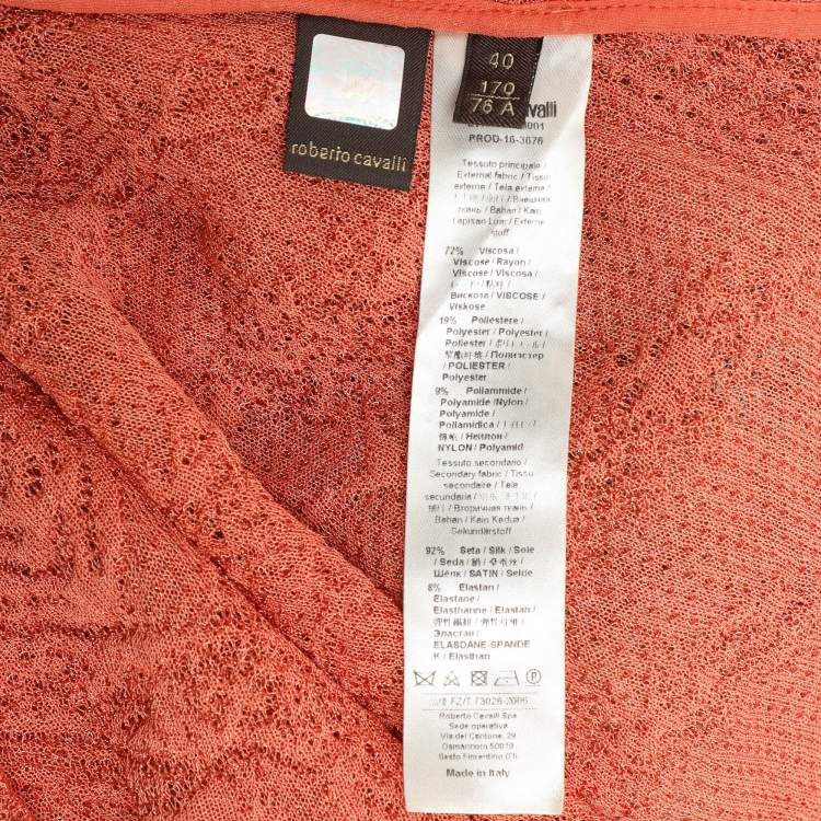 Pre Owned Roberto Cavalli Multicolor Lamé Fabric Dress S