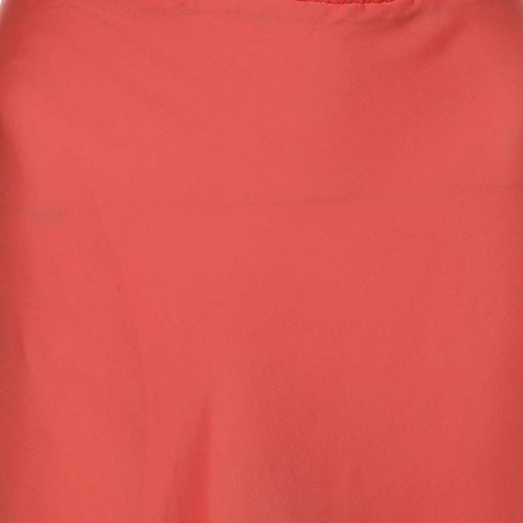 Pre Owned Roberto Cavalli Pink Silk Maxi Skirt S