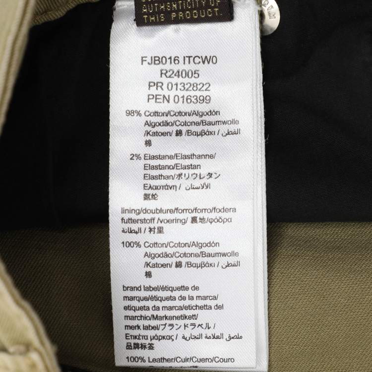 Pre Owned Roberto Cavalli Olive Green Ripped Denim Jeans XS