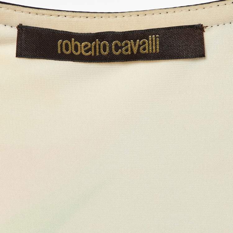 مملوكة مسبقًا Roberto Cavalli Multicolor Abstract Print Sleeveless Mini Dress M