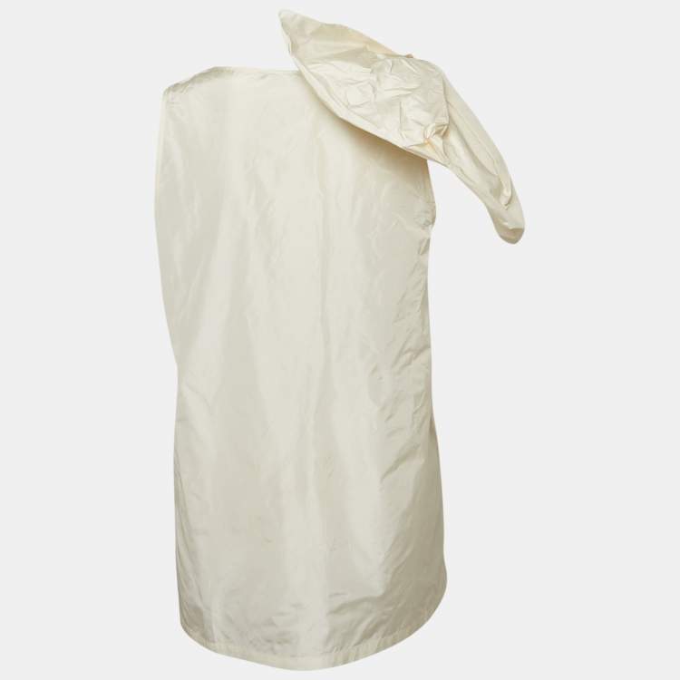 Pre Owned Roberto Cavalli Cream Silk Bow Detail Sleeveless Top M