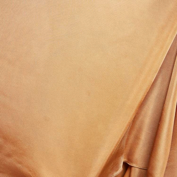 Pre Owned Roberto Cavalli Brown Jersey Brooches Detail Maxi Dress S