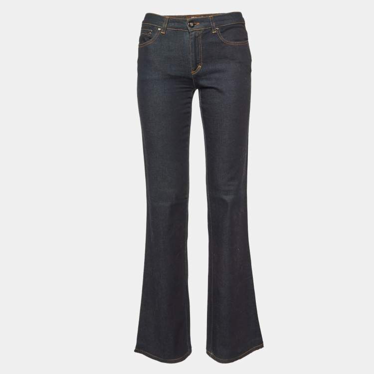 Pre Owned Roberto Cavalli Dark Blue Denim Straight Fit Jeans S/Waist 29"