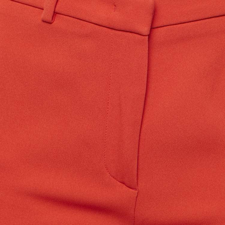 Pre Owned Roberto Cavalli Orange Crepe Trousers S