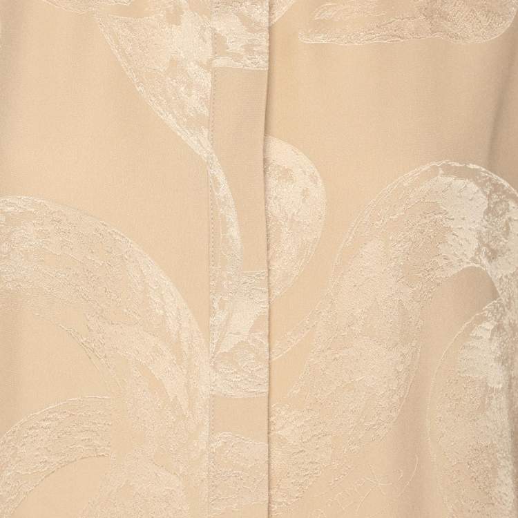 مملوكة مسبقًا Roberto Cavalli Beige Silk Shirt XL