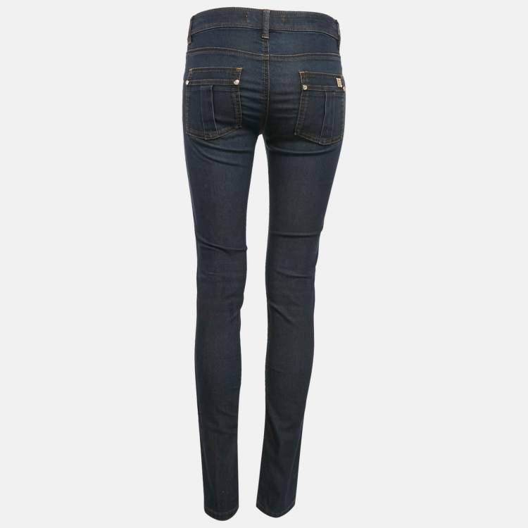 Pre Owned Roberto Cavalli Blue Denim Skinny Jeans S Waist 28"