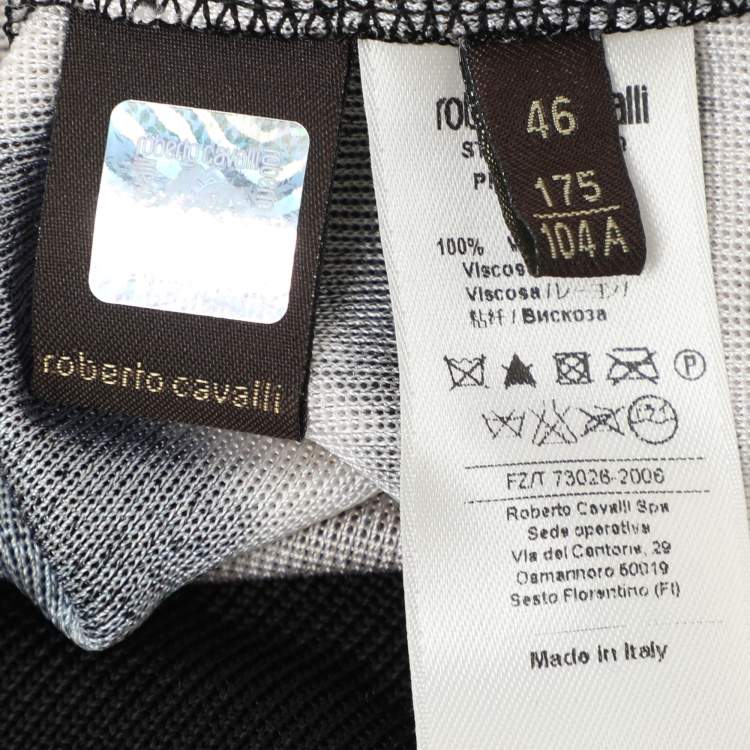 Pre Owned Roberto Cavalli Multicolor Printed Jersey Dress L