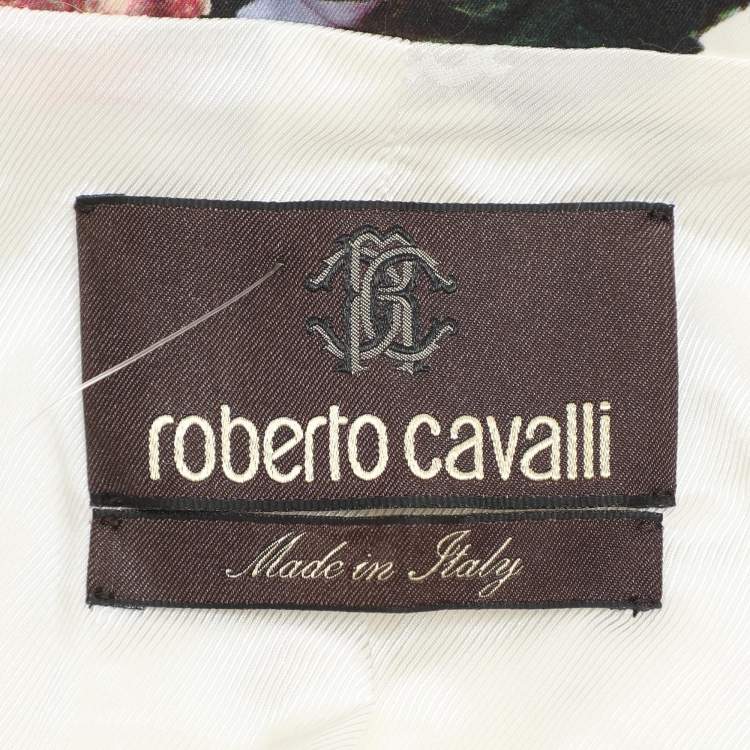 Pre Owned Roberto Cavalli Multicolor Floral Print Blazer M