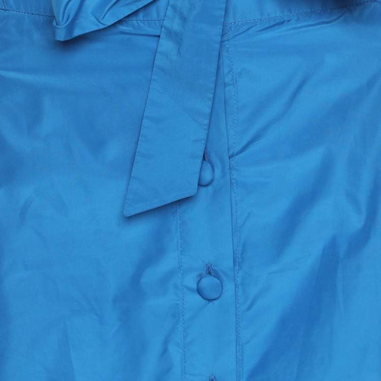 Pre Owned Roberto Cavalli Blue Polyester Maxi Skirt M