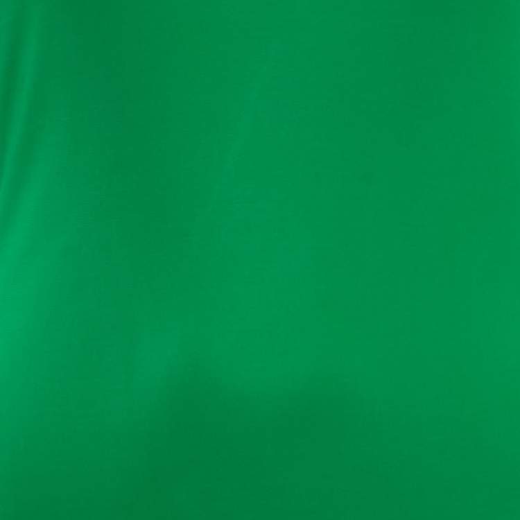 Pre Owned Roberto Cavalli Green Jersey Wrap Gown M