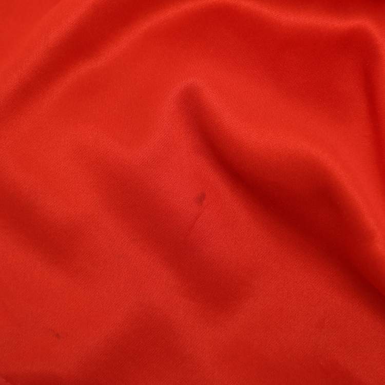 Pre Owned Roberto Cavalli Red Satin and Lace Maxi Dress S