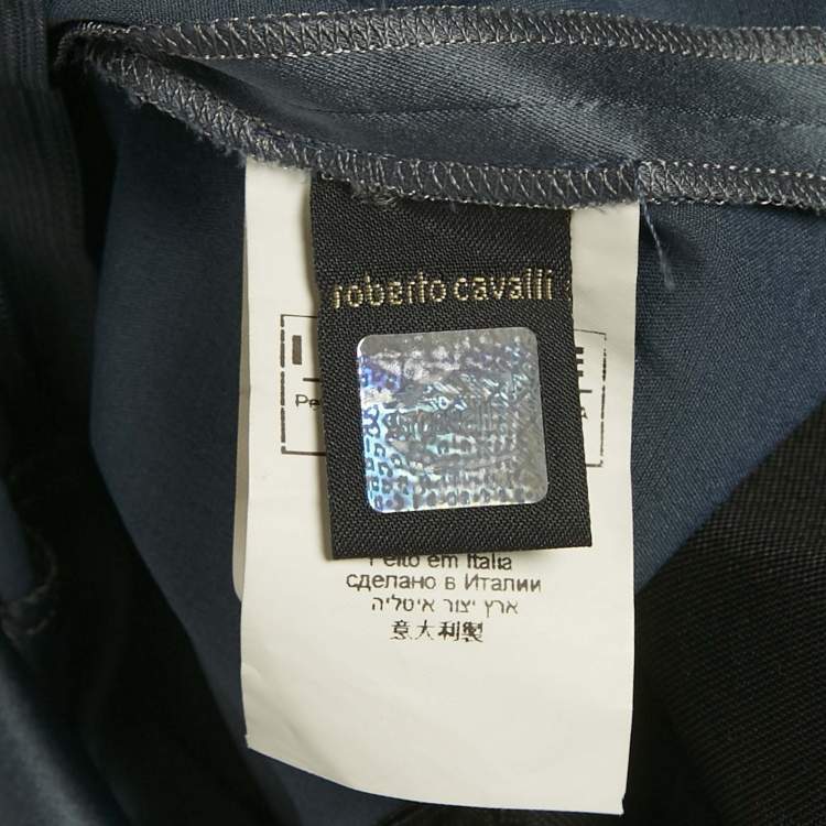 Pre Owned Roberto Cavalli Teal Blue Satin Corset Detail Strapless Mini Dress XS