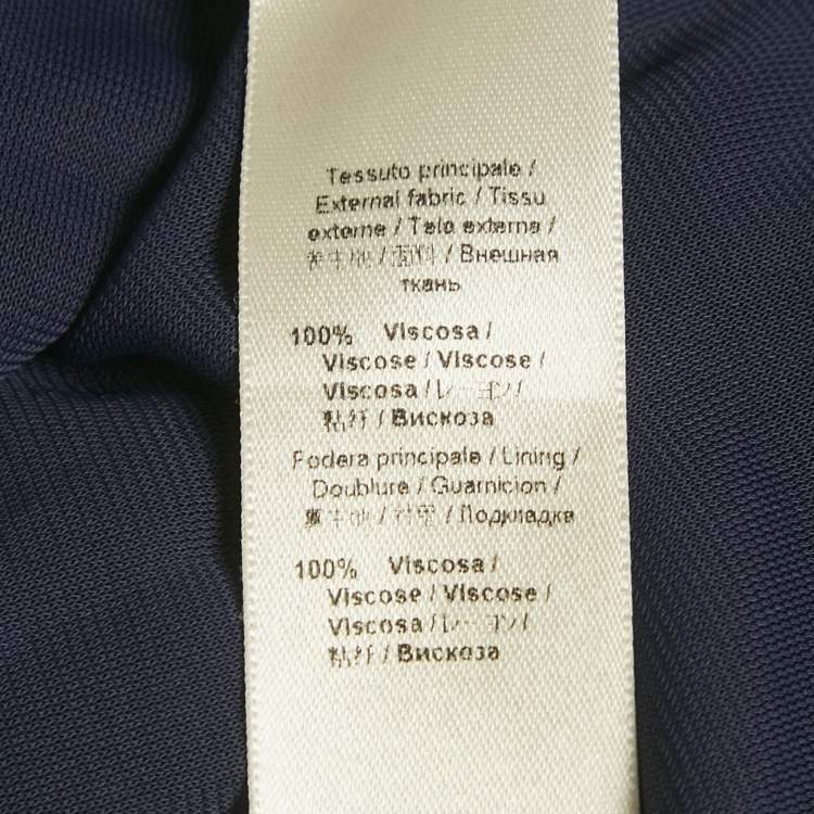 Pre Owned Roberto Cavalli Purple Jersey Broach Detail Knee -Length Dress L 