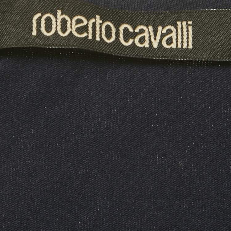 Pre Owned Roberto Cavalli Printed Cotton T-Shirt M
