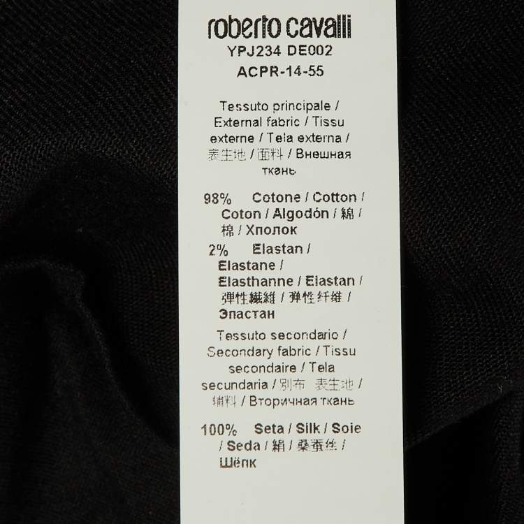 Pre Owned Roberto Cavalli Black Denim Slim Fit Jeans M/Waist 32"