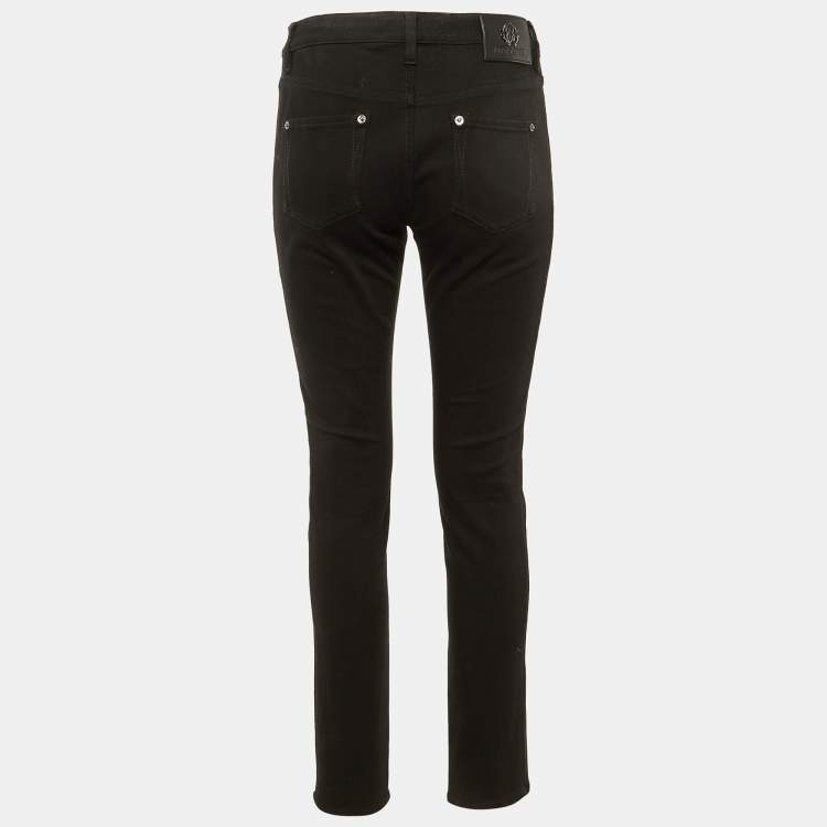 Pre Owned Roberto Cavalli Black Denim Sequin Embellished Skinny Jeans M/Waist 30"