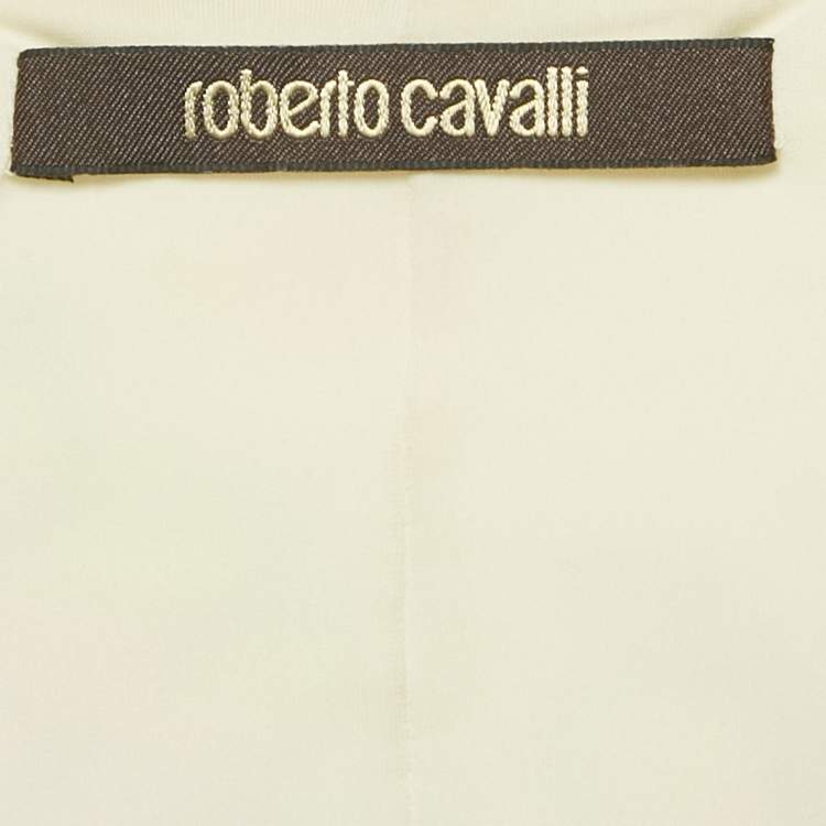 Pre Owned Roberto Cavalli Multicolor Printed Jersey Maxi Dress L