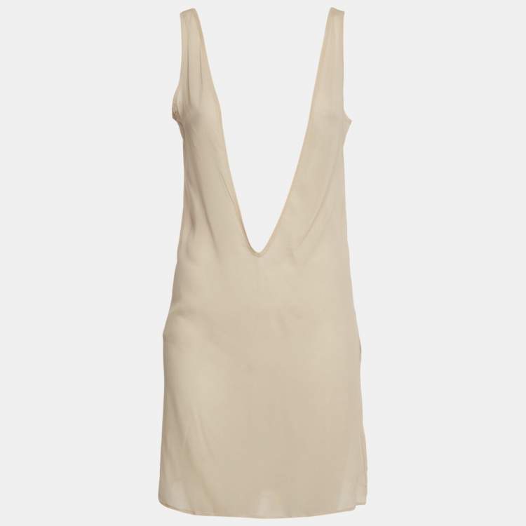 Pre Owned Roberto Cavalli Lavender Knit Mini Dress S 