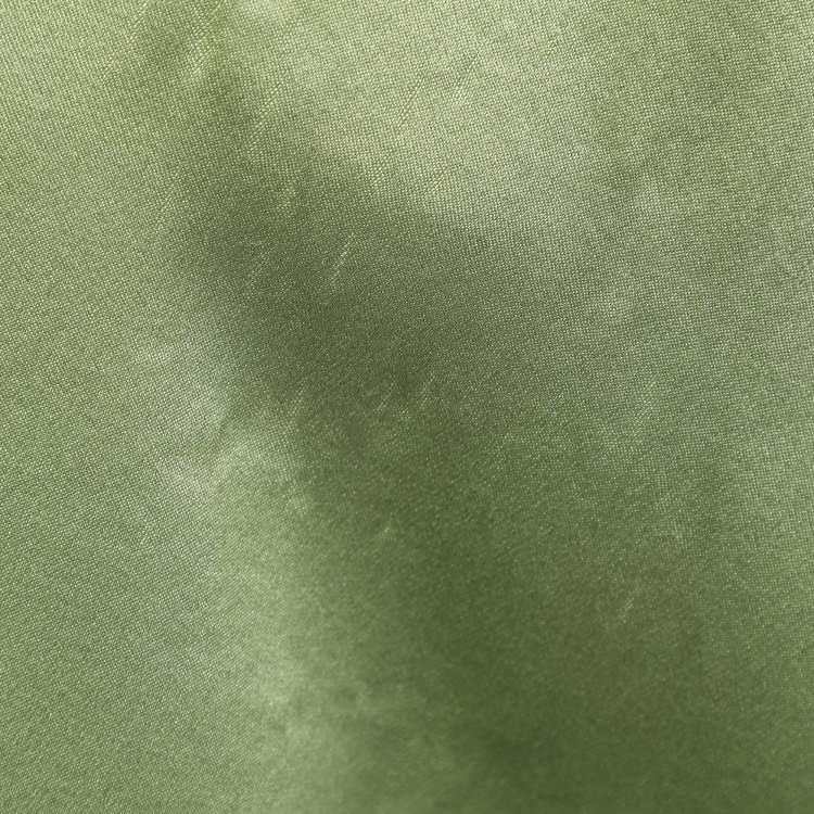 Pre Owned Roberto Cavalli Green Satin Long Sleeve Tops L