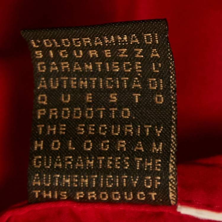 Pre Owned معطف روبيرتو كافالي أحمر تافت بحزام مقاس متوسط (ميديم)