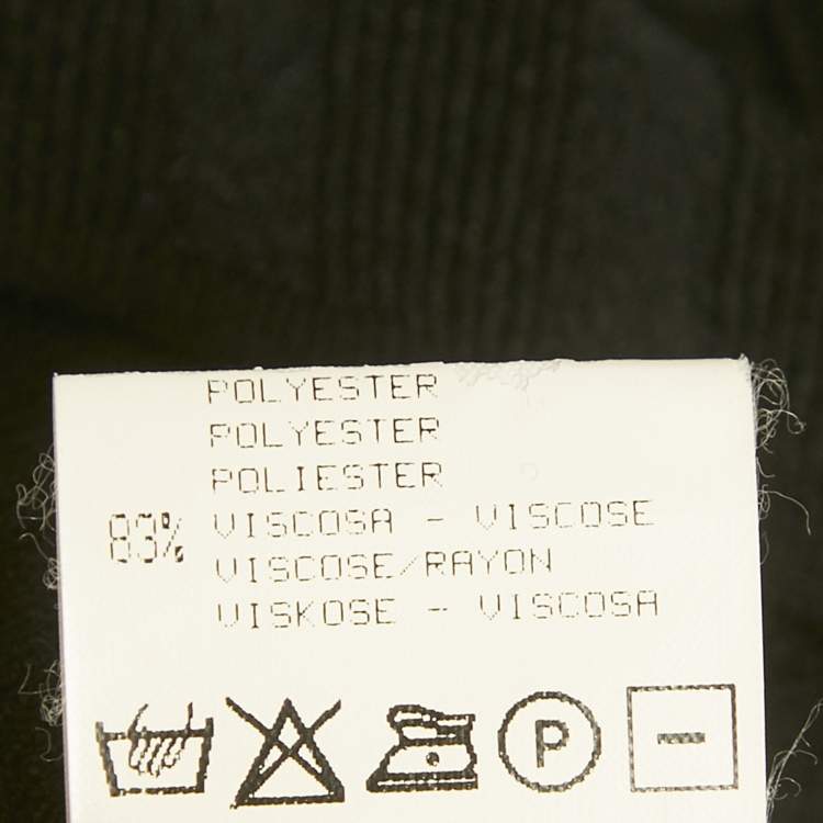 Pre Owned Roberto Cavalli Black Knit Long Sleeve Top S