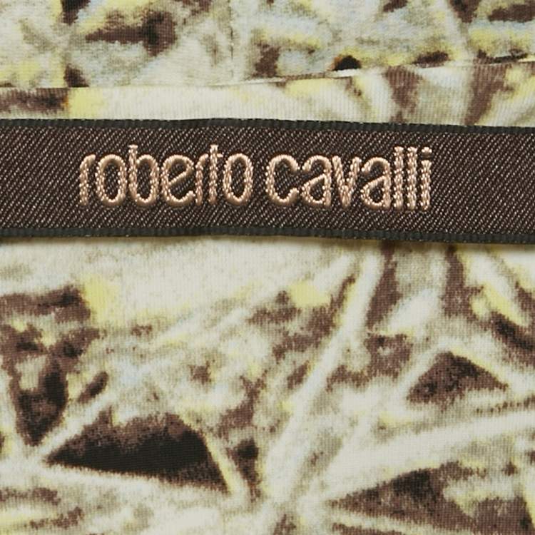 Pre Owned Roberto Cavalli Multicolor Print Jersey Sleeveless Top S