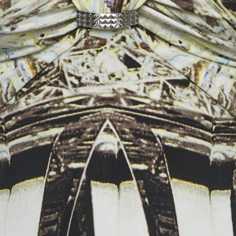 Pre Owned Roberto Cavalli Multicolor Print Jersey Sleeveless Top S